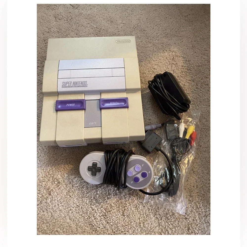 Super Nintendo SNES Original System Console- Tested & Working - NO GAME INCLUDED